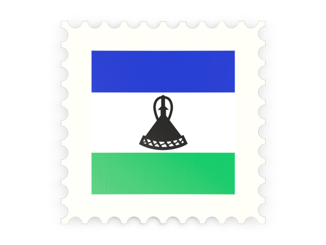 Postage stamp icon. Download flag icon of Lesotho at PNG format