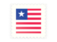 Liberia. Postage stamp icon. Download icon.