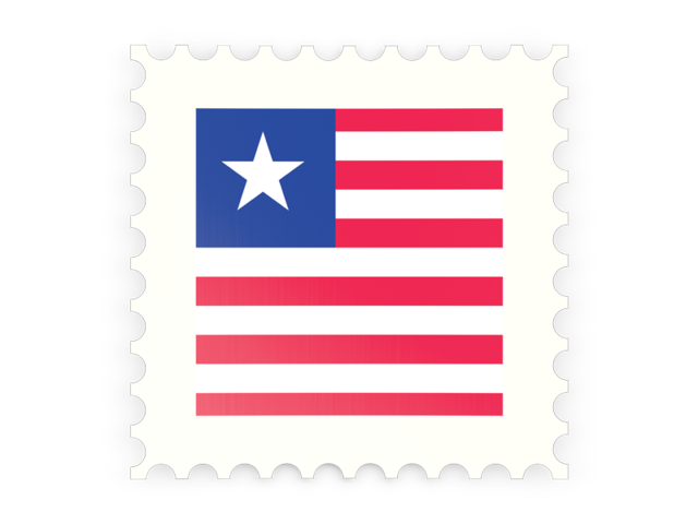 Postage stamp icon. Download flag icon of Liberia at PNG format
