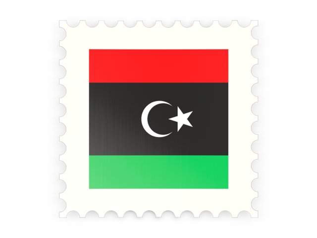 Postage stamp icon. Download flag icon of Libya at PNG format