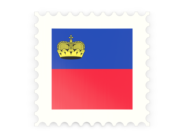 Postage stamp icon. Download flag icon of Liechtenstein at PNG format