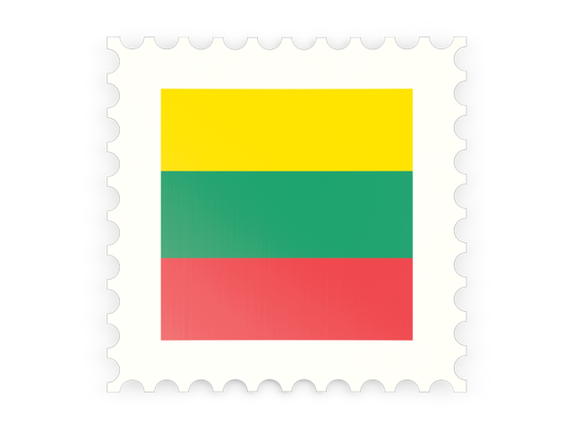 Postage stamp icon. Download flag icon of Lithuania at PNG format