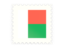 Madagascar. Postage stamp icon. Download icon.