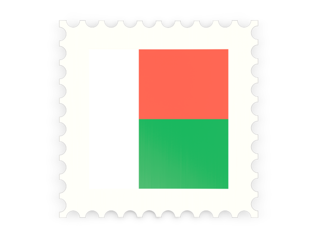 Postage stamp icon. Download flag icon of Madagascar at PNG format
