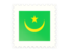 Mauritania. Postage stamp icon. Download icon.