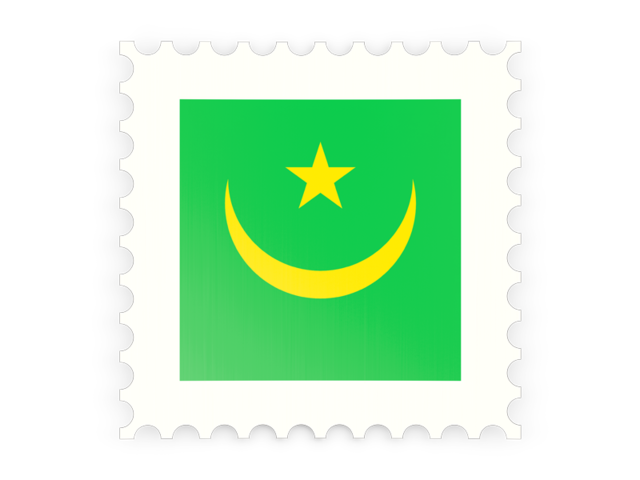 Postage stamp icon. Download flag icon of Mauritania at PNG format