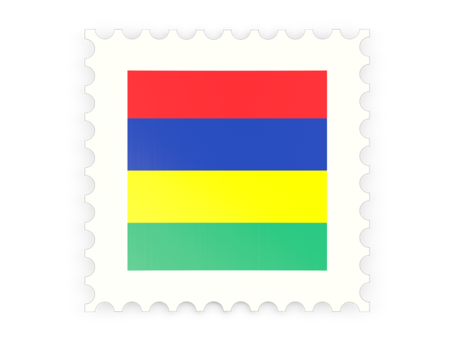 Postage stamp icon. Download flag icon of Mauritius at PNG format