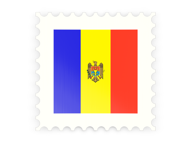 Postage stamp icon. Download flag icon of Moldova at PNG format