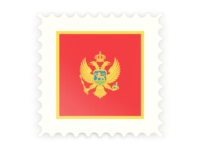 Postage stamp icon. Download flag icon of Montenegro at PNG format