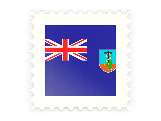 Postage stamp icon. Download flag icon of Montserrat at PNG format