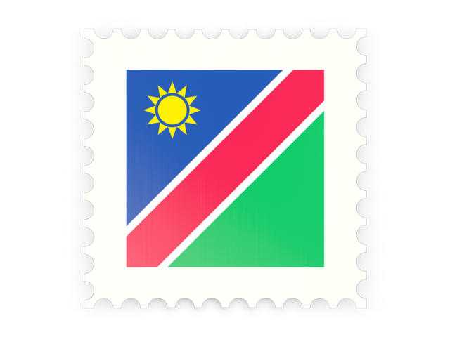 Postage stamp icon. Download flag icon of Namibia at PNG format