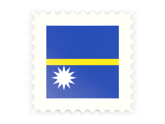 Postage stamp icon. Download flag icon of Nauru at PNG format
