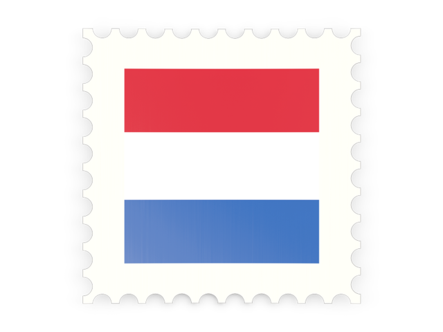 Postage stamp icon. Download flag icon of Netherlands at PNG format