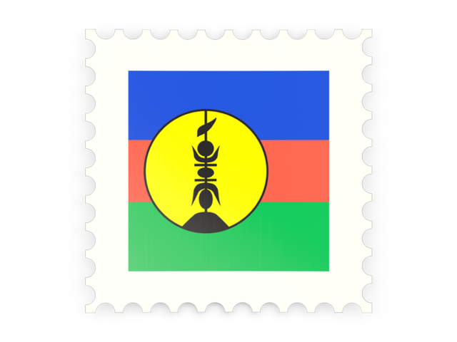 Postage stamp icon. Download flag icon of New Caledonia at PNG format