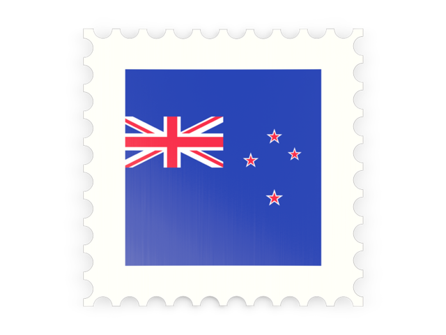 Postage stamp icon. Download flag icon of New Zealand at PNG format