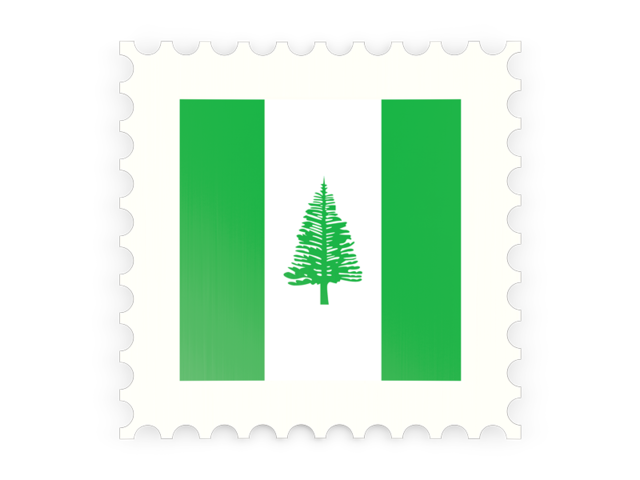 Postage stamp icon. Download flag icon of Norfolk Island at PNG format