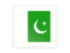 Pakistan. Postage stamp icon. Download icon.