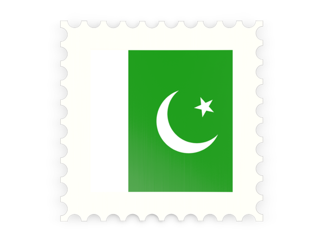 Почтовая марка. Скачать флаг. Пакистан