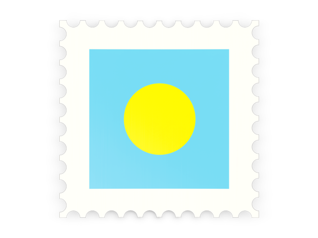 Postage stamp icon. Download flag icon of Palau at PNG format