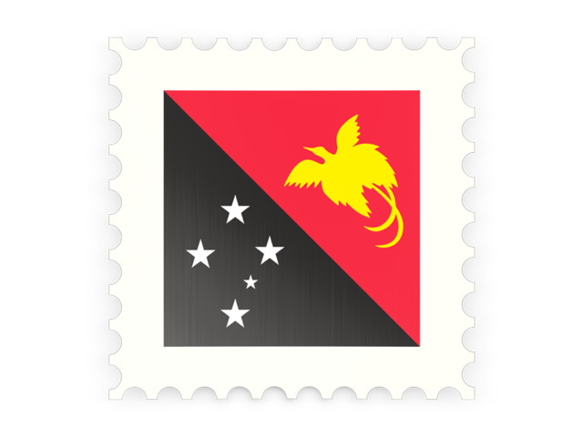 Почтовая марка. Скачать флаг. Папуа — Новая Гвинея