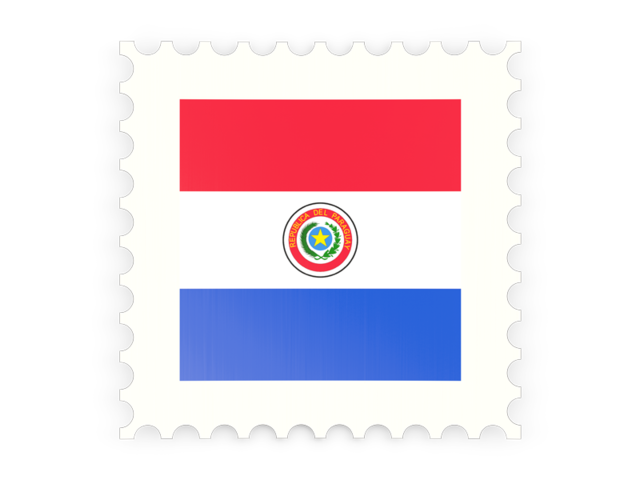 Почтовая марка. Скачать флаг. Парагвай