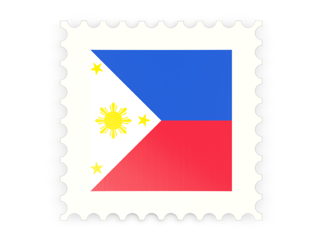 Postage stamp icon. Download flag icon of Philippines at PNG format