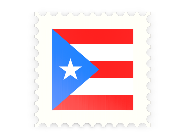 Postage stamp icon. Download flag icon of Puerto Rico at PNG format