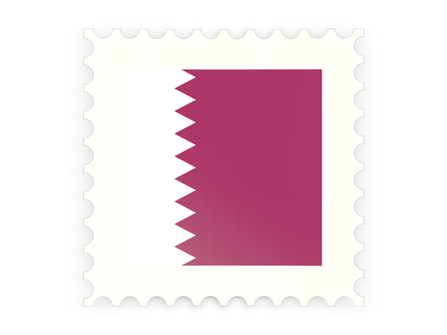 Postage stamp icon. Download flag icon of Qatar at PNG format