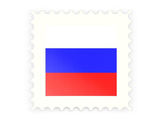 Postage stamp icon. Download flag icon of Russia at PNG format