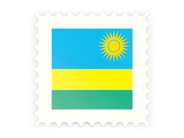 Postage stamp icon. Download flag icon of Rwanda at PNG format