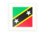 Saint Kitts and Nevis. Postage stamp icon. Download icon.