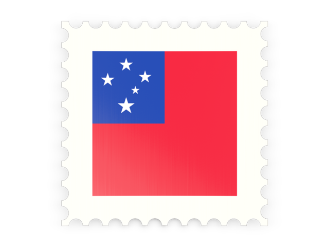 Postage stamp icon. Download flag icon of Samoa at PNG format