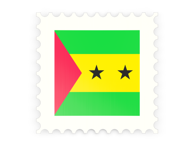 Postage stamp icon. Download flag icon of Sao Tome and Principe at PNG format