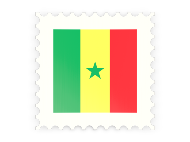 Postage stamp icon. Download flag icon of Senegal at PNG format