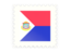 Sint Maarten. Postage stamp icon. Download icon.