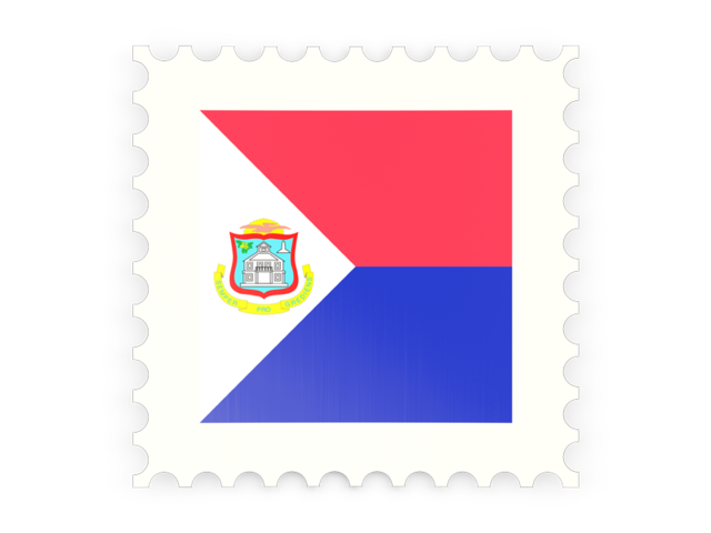 Postage stamp icon. Download flag icon of Sint Maarten at PNG format