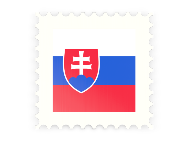 Postage stamp icon. Download flag icon of Slovakia at PNG format