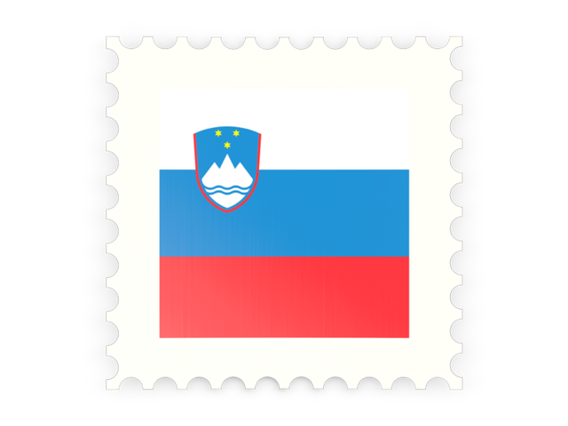 Postage stamp icon. Download flag icon of Slovenia at PNG format
