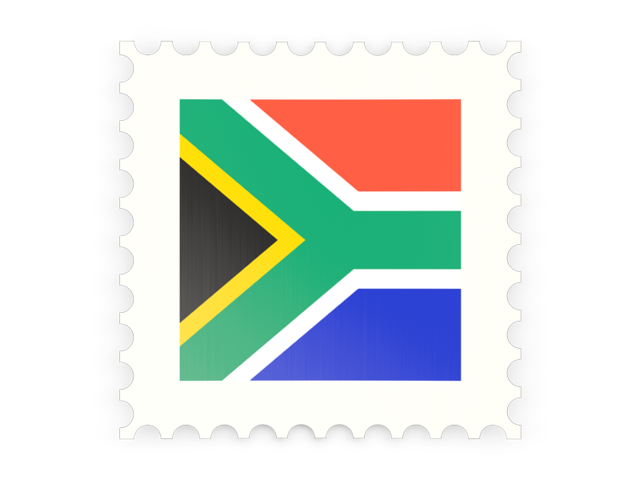 Postage stamp icon. Download flag icon of South Africa at PNG format