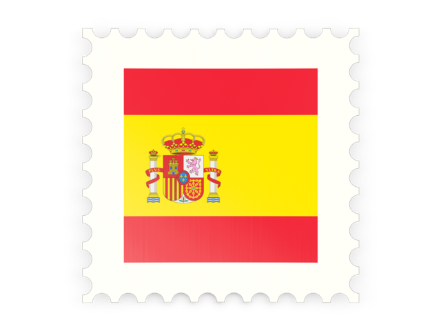 Postage stamp icon. Download flag icon of Spain at PNG format