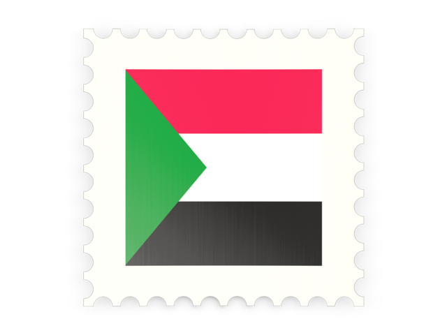 Postage stamp icon. Download flag icon of Sudan at PNG format