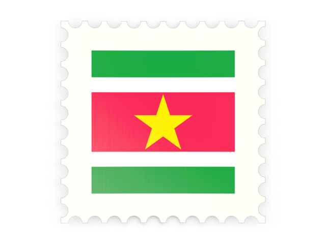 Postage stamp icon. Download flag icon of Suriname at PNG format