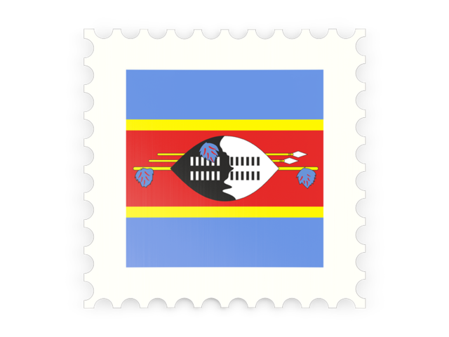 Postage stamp icon. Download flag icon of Swaziland at PNG format