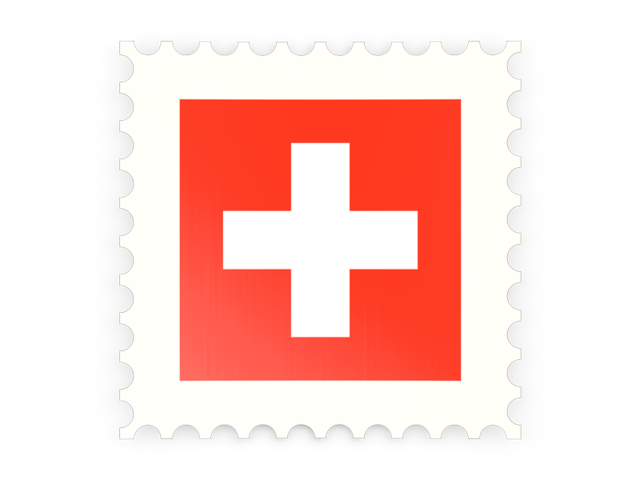 Почтовая марка. Скачать флаг. Швейцария