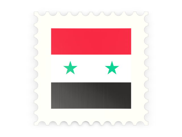 Postage stamp icon. Download flag icon of Syria at PNG format