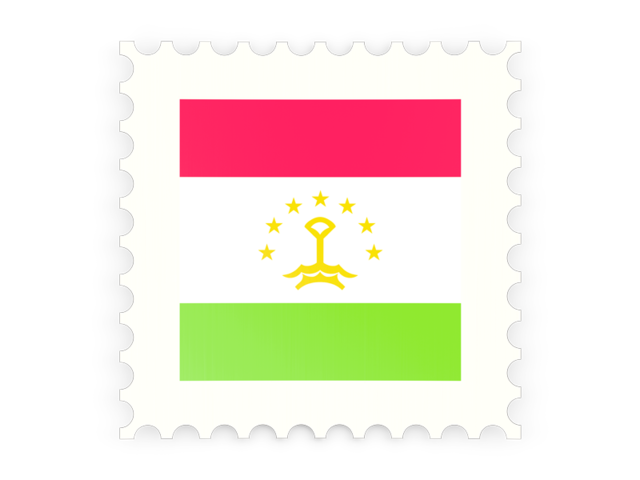 Postage stamp icon. Download flag icon of Tajikistan at PNG format