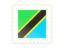 Tanzania. Postage stamp icon. Download icon.