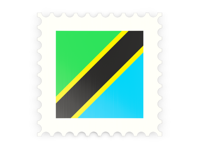 Postage stamp icon. Download flag icon of Tanzania at PNG format