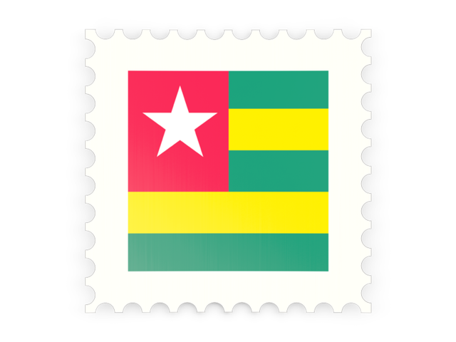 Postage stamp icon. Download flag icon of Togo at PNG format