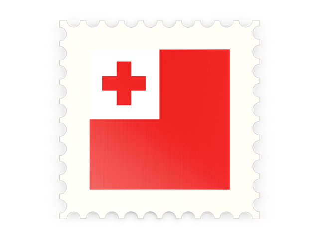 Postage stamp icon. Download flag icon of Tonga at PNG format